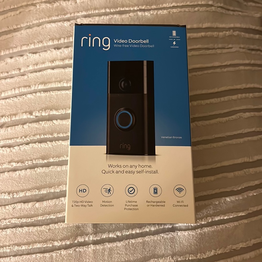 Ring Video DoorBell in  “Venetian Bronze “